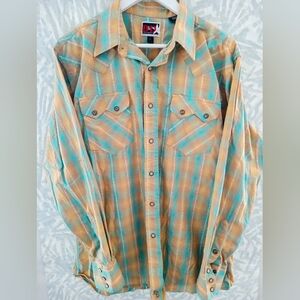 Vintage, Brooks & Dunn Collection, Men's Button down shirt, size large